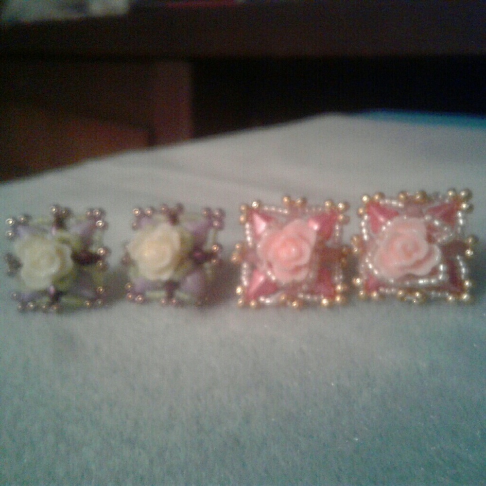 Delicate hand woven earrings